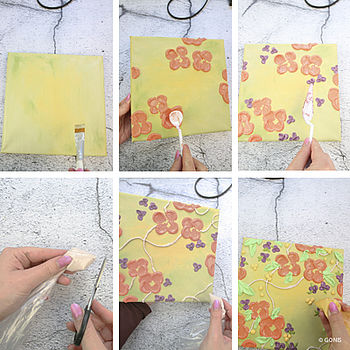 :fixed: Collage zur Leinwand mit GlanzGel