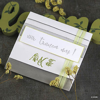 Hochzeitskarte mit GONIS Produkten