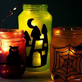 DIY - leuchtende Halloween Deko Gläser - Leelah Loves