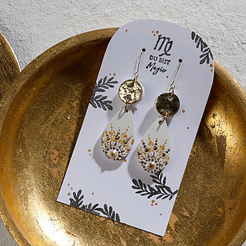 :fixed: Selbstgemacht Ohringe in Gold und Weiß aus unsere EasyMold kleine Anhänger